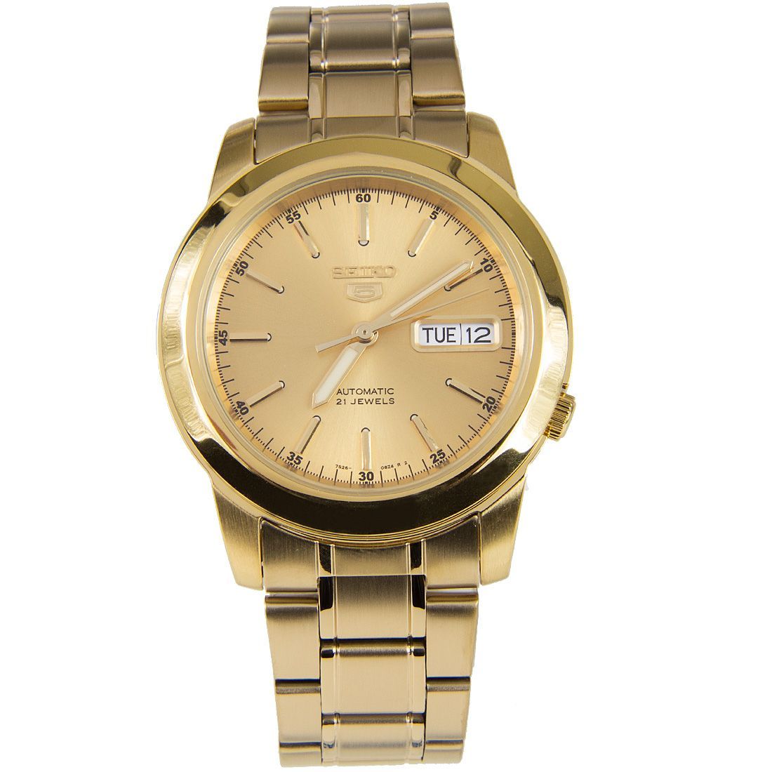 Seiko 5 Mechanical Gold SNKE56K1 SNKE56 SNKE56K Mens Watch