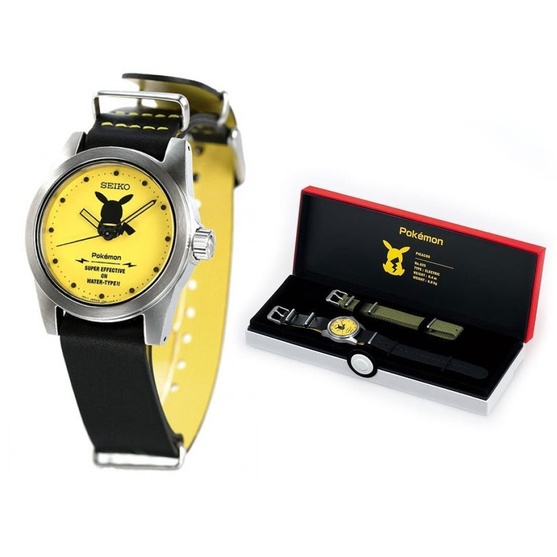 Seiko JDM SCXP175 Pikachu Pokemon Limited Edition Leather Watch