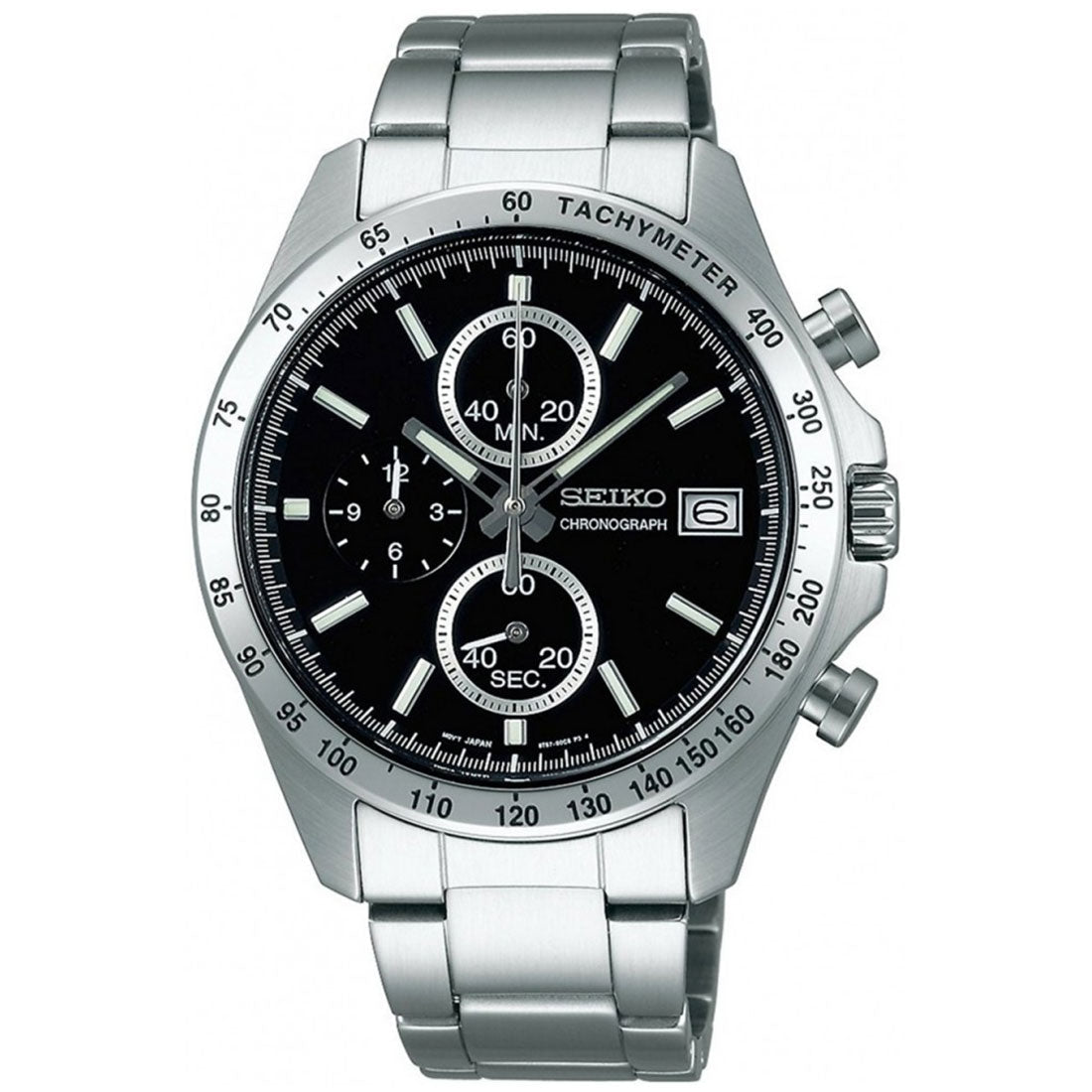 Seiko Spirit JDM Selection Chronograph SBTR005 Black Dial Quartz