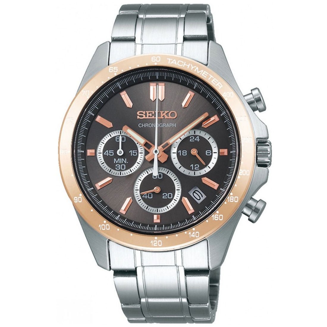 Seiko chronograph best sale rose gold