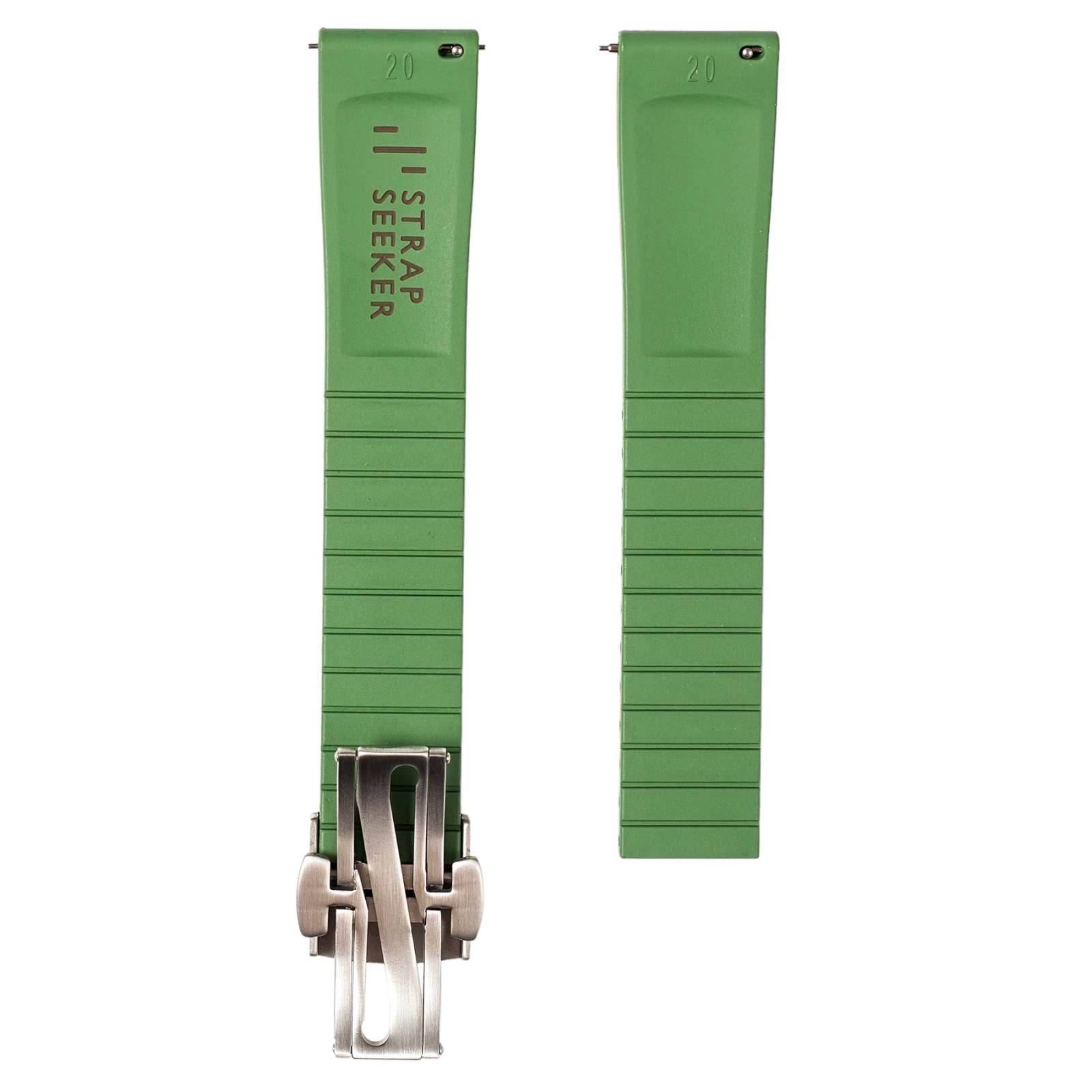 Tropical CTS Cut-to-Size FKM Rubber Strap for Rolex GMT Master I & II Sprite - Quick Release - Green (2435)