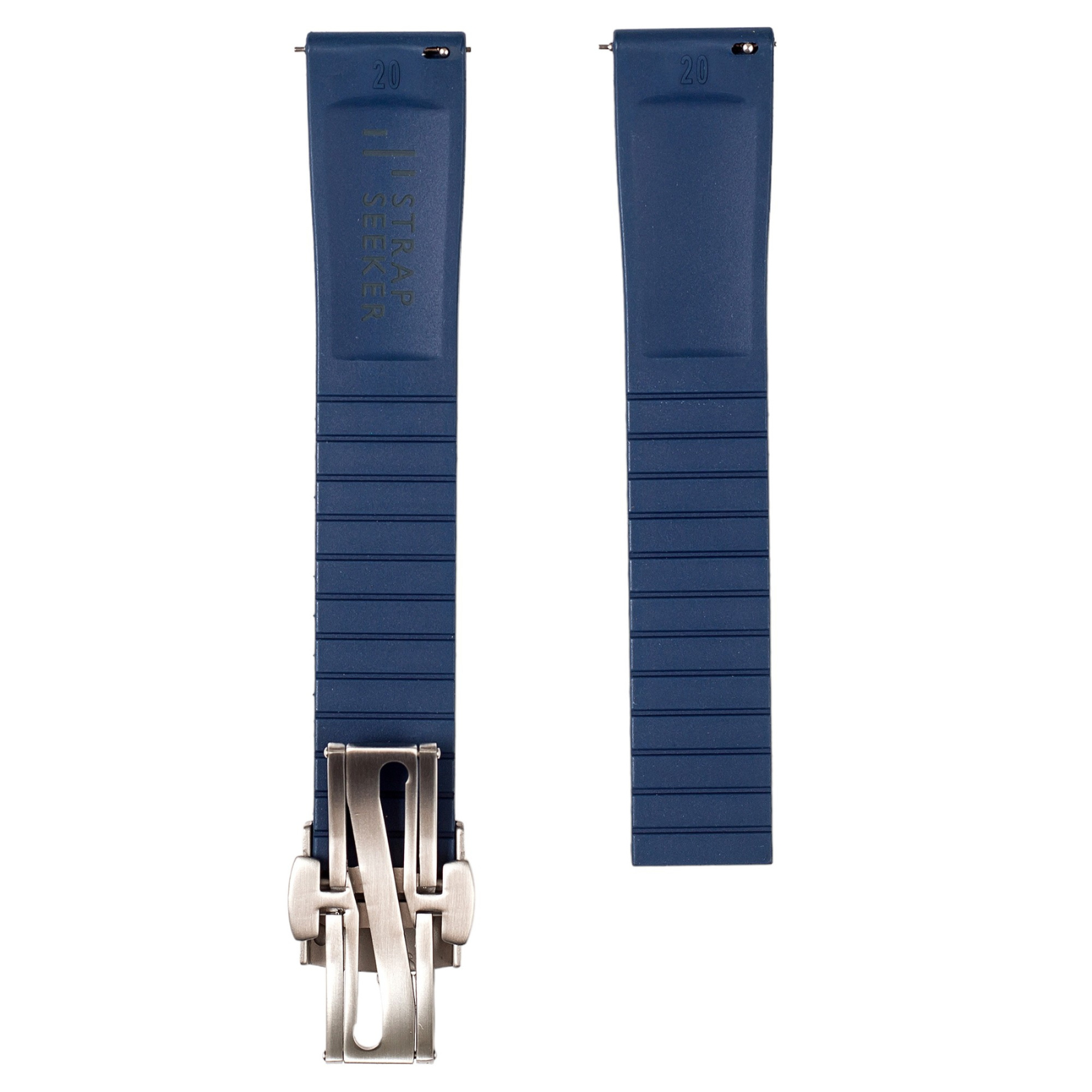 Tropical CTS Cut-to-Size FKM Rubber Strap for Rolex GMT Master I & II Batman - Quick Release - Navy (2435)