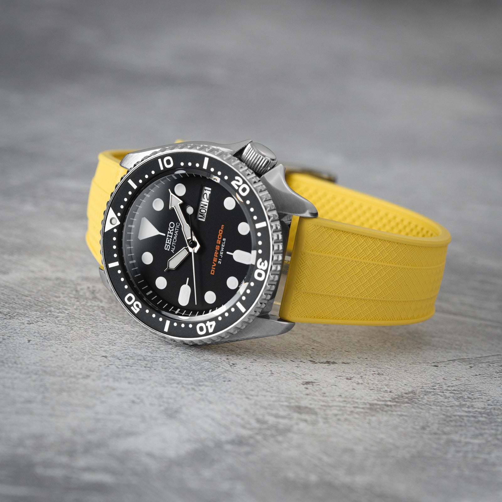 Grid FKM Rubber Strap - Quick-Release – Yellow (2412)