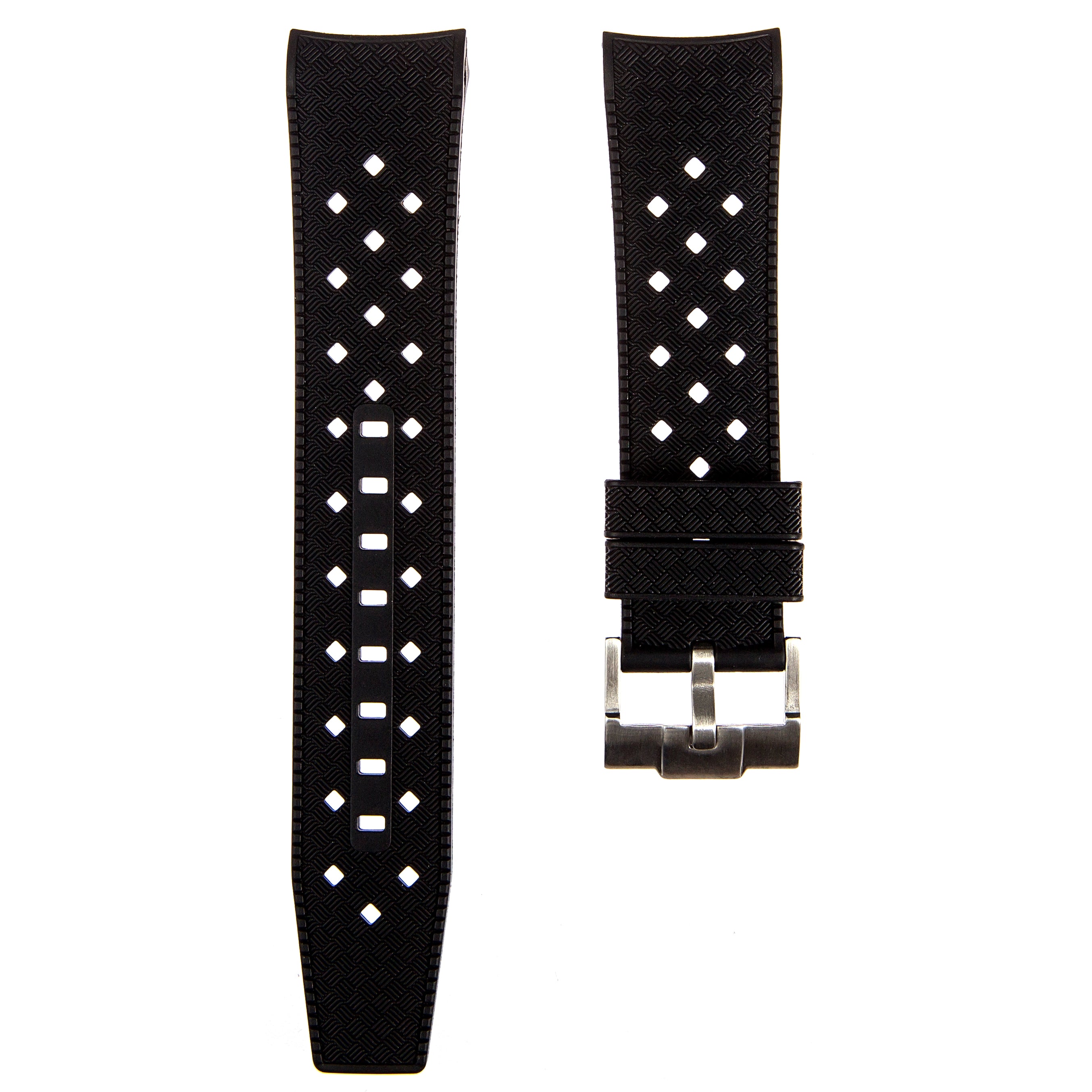 Tropical Rubber Strap for Blancpain X Swatch Indian Ocean - Black (2415)