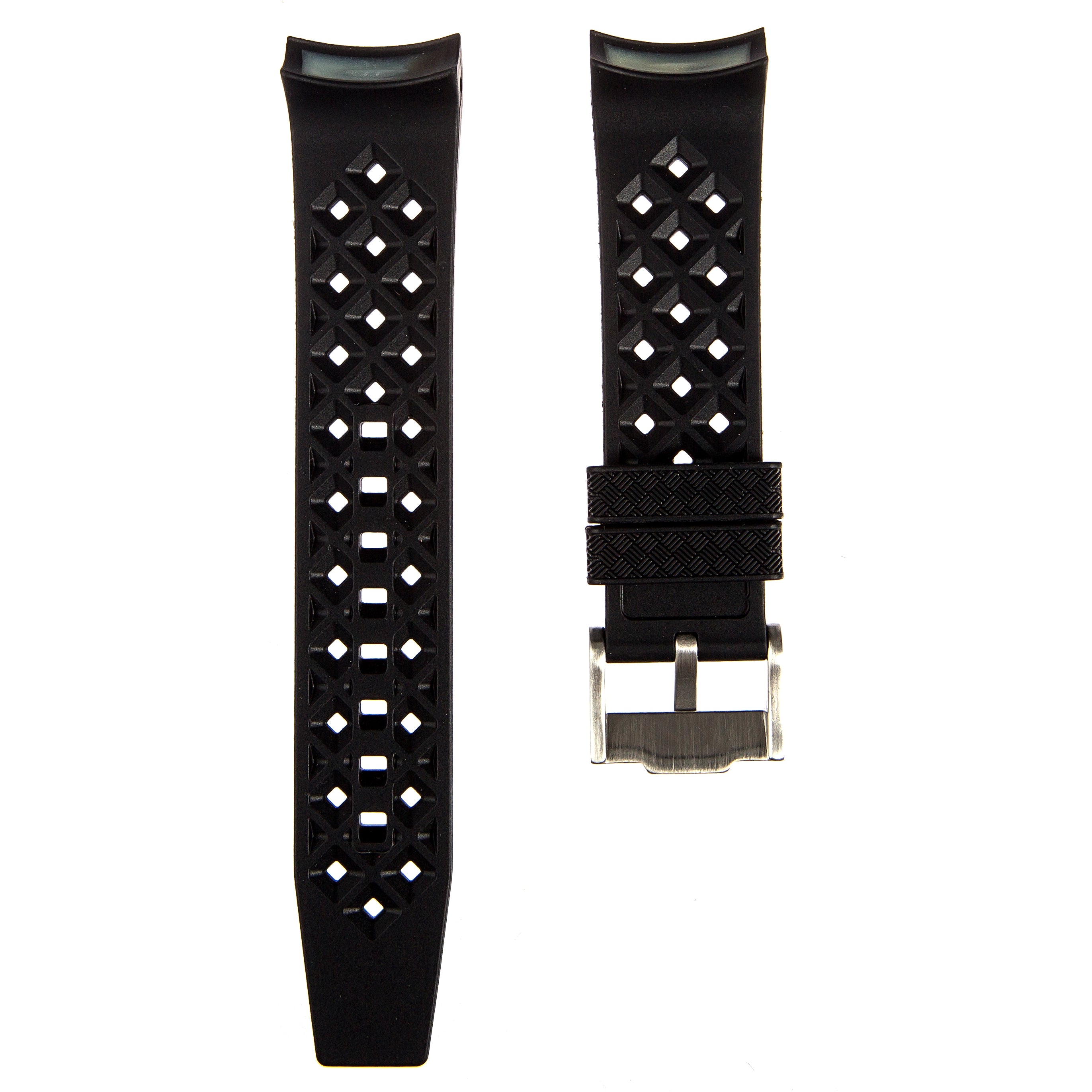 Tropical Rubber Strap for Blancpain X Swatch Indian Ocean - Black (2415)