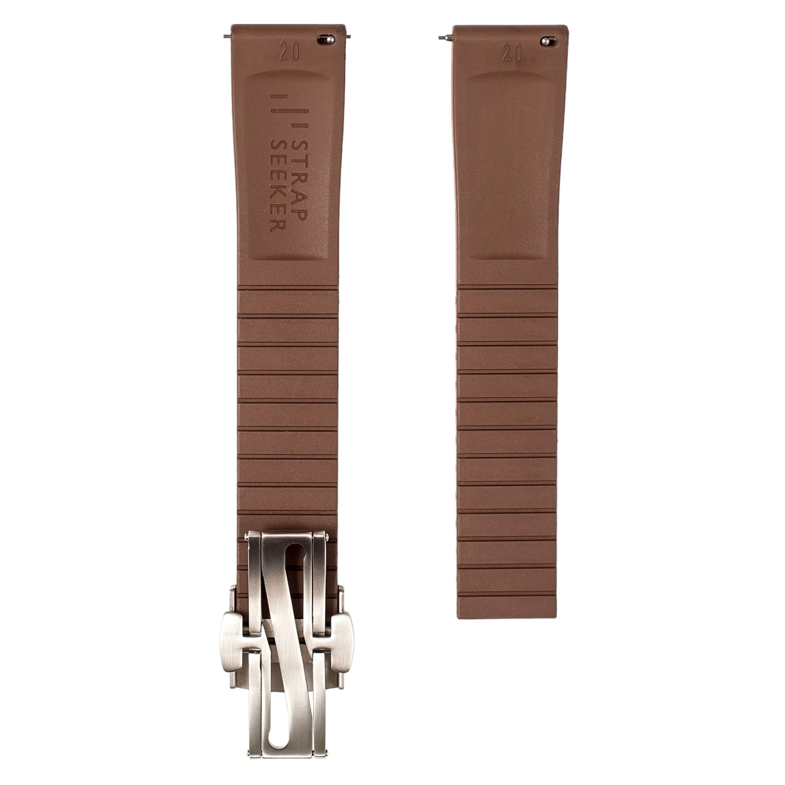 Tropical CTS Cut-to-Size FKM Rubber Strap for Rolex GMT Master I & II - Quick Release - Brown (2435)