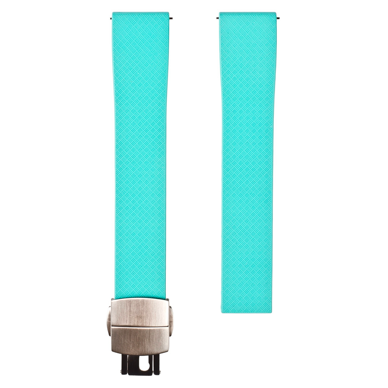 Tropical CTS Cut-to-Size FKM Rubber Strap - Quick Release - Compatible with Rolex Submariner – Turquoise (2435)