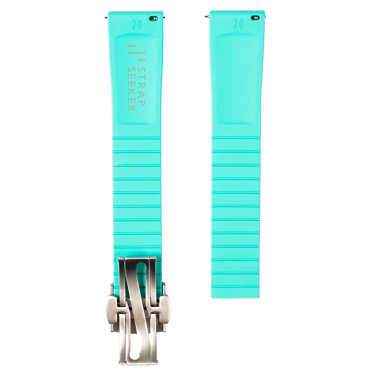 Tropical CTS Cut-to-Size FKM Rubber Strap - Quick Release - Compatible with Rolex Submariner – Turquoise (2435)