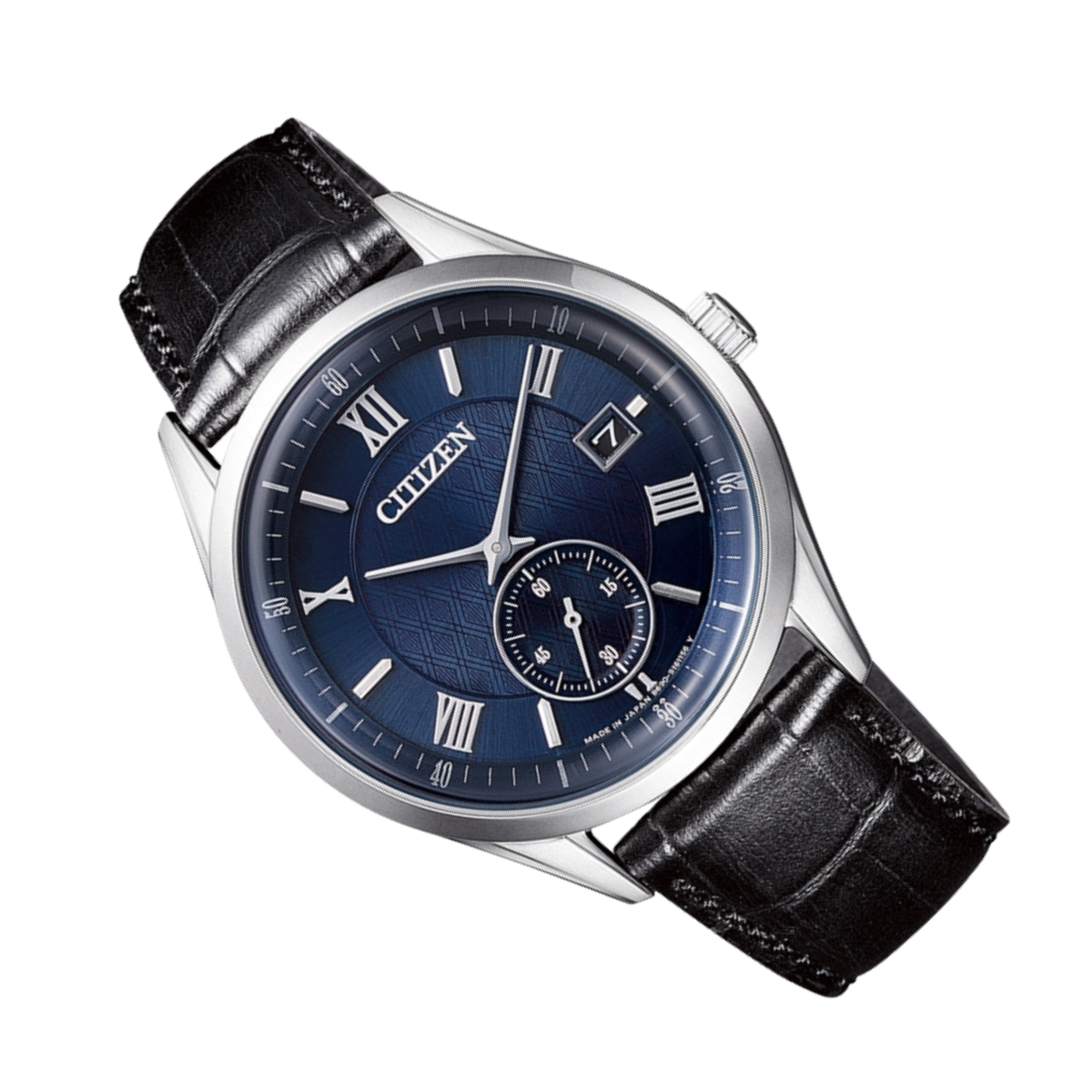 Citizen Collection BV1120-15L BV1120 BV1120-15 Eco-Drive Blue Dial Made in Japan Leather Watch