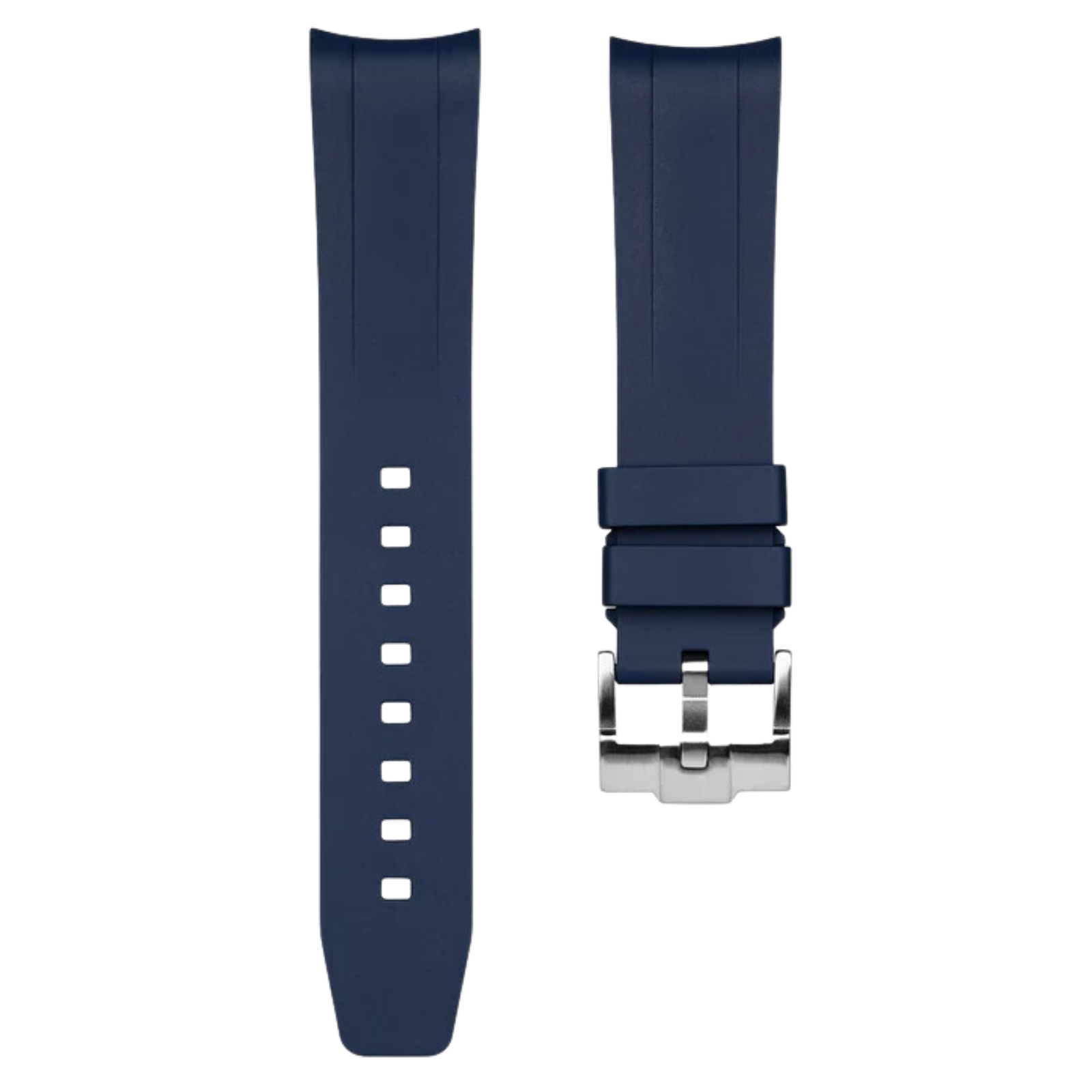 Integrated Curved End FKM Rubber Strap for Tudor Ranger - Blue (2440) Pre-Order 15 Oct 2024