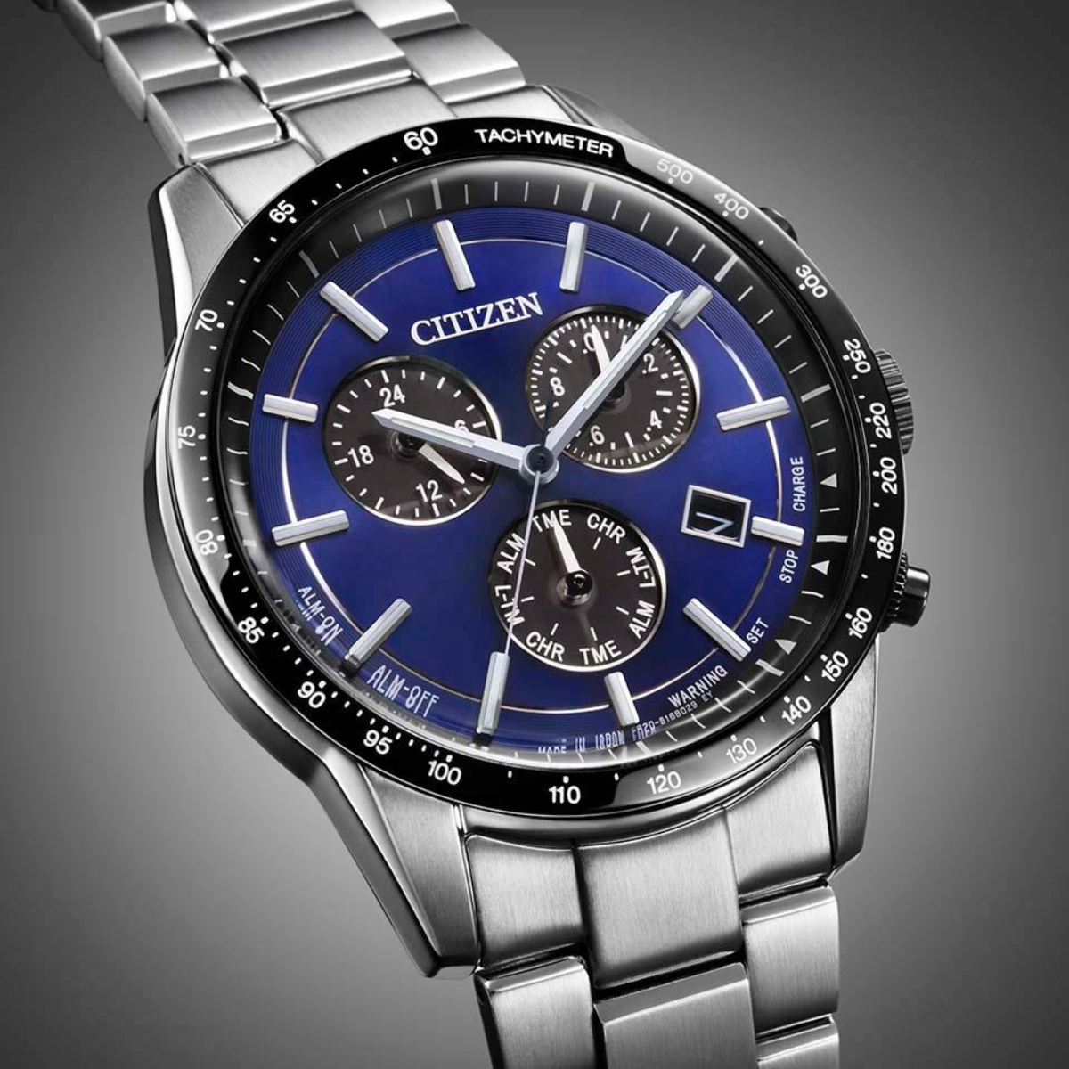 Citizen Collection BL5496-96L BL5496 BL5496-96 Eco-Drive Chronograph Blue Dial Mens Watch