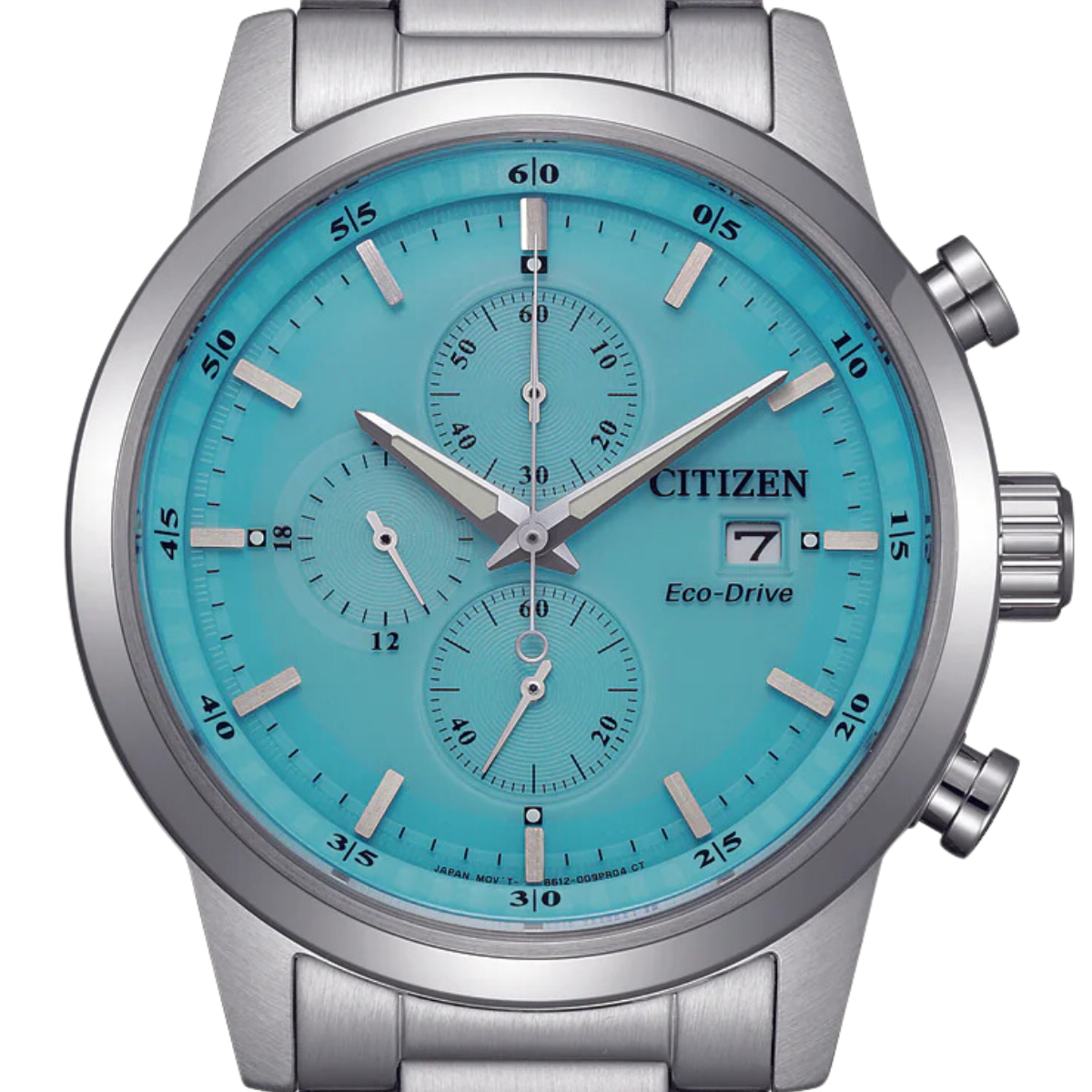 Citizen CA0748-80L CA0748 CA0748-80 Eco-Drive Chronograph Blue Dial Casual Watch