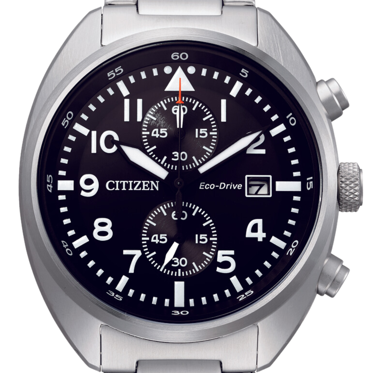 Citizen CA7040-85E CA7040 CA7040-85 Eco-Drive Chronograph Black Dial Mens Watch