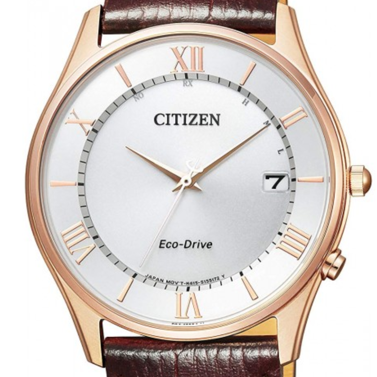 Citizen Collection AS1062-08A AS1062 AS1062-08 Eco-Drive Radio Controlled Leather Watch