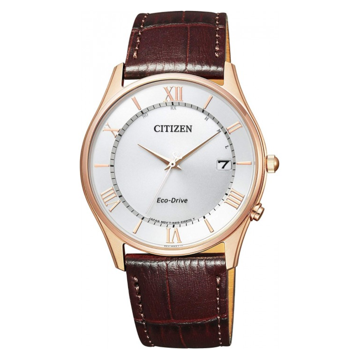 Citizen Collection AS1062-08A AS1062 AS1062-08 Eco-Drive Radio Controlled Leather Watch