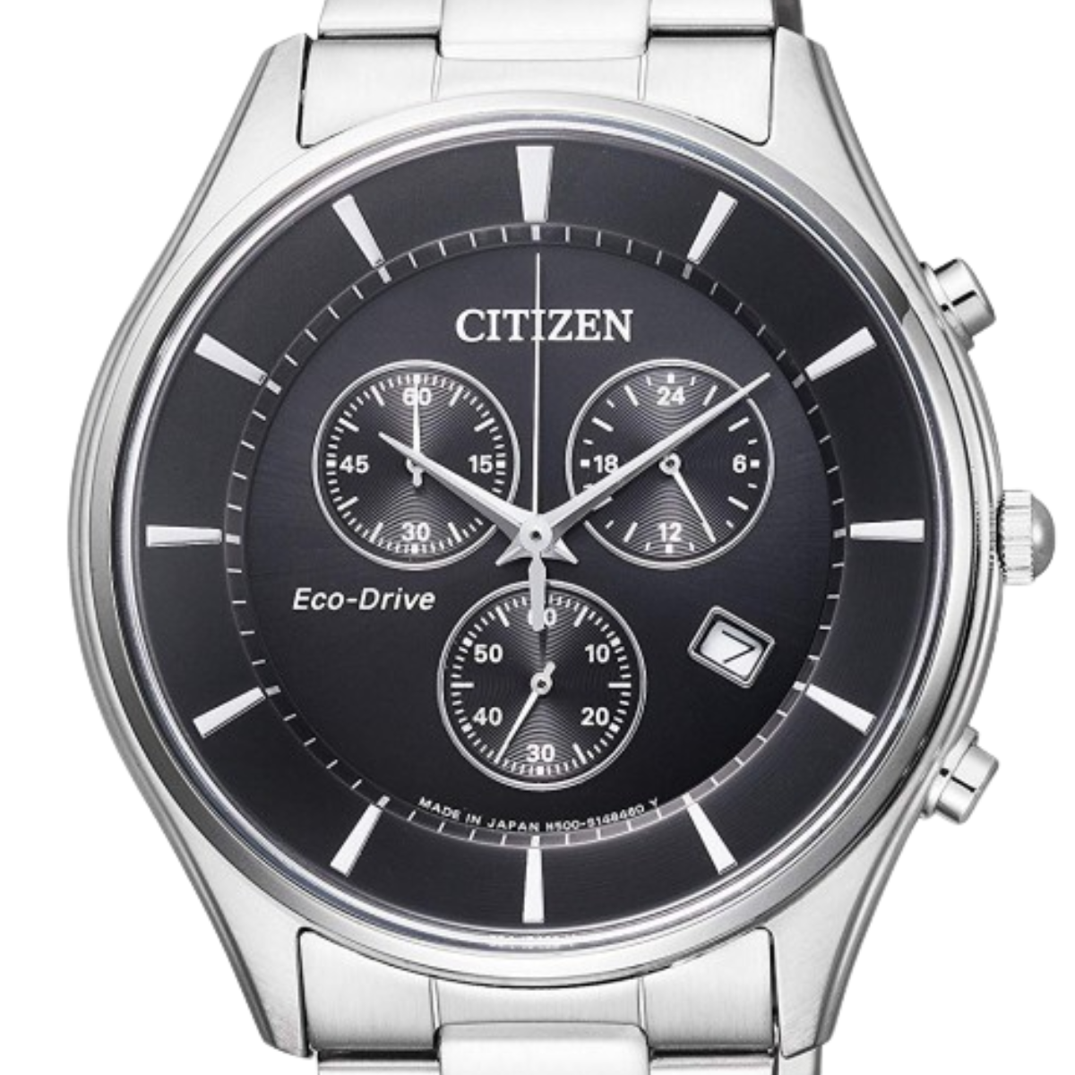 Citizen Collection AT2360-59E AT2360-59 AT2360 Eco-Drive Black Dial Chronograph Watch