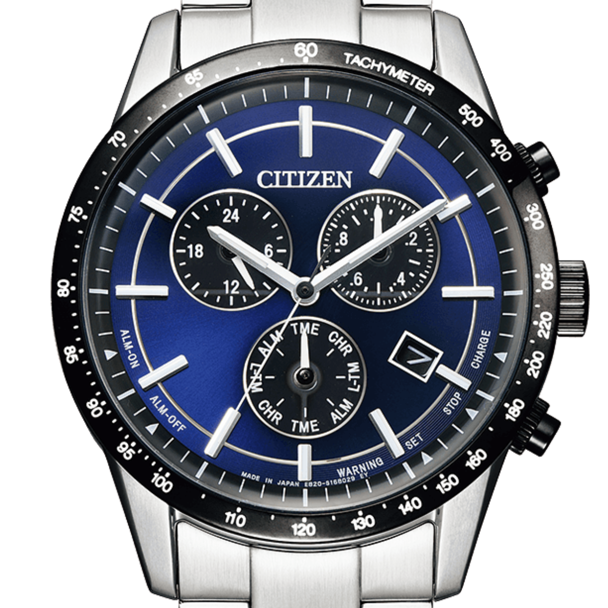 Citizen Collection BL5496-96L BL5496 BL5496-96 Eco-Drive Chronograph Blue Dial Mens Watch