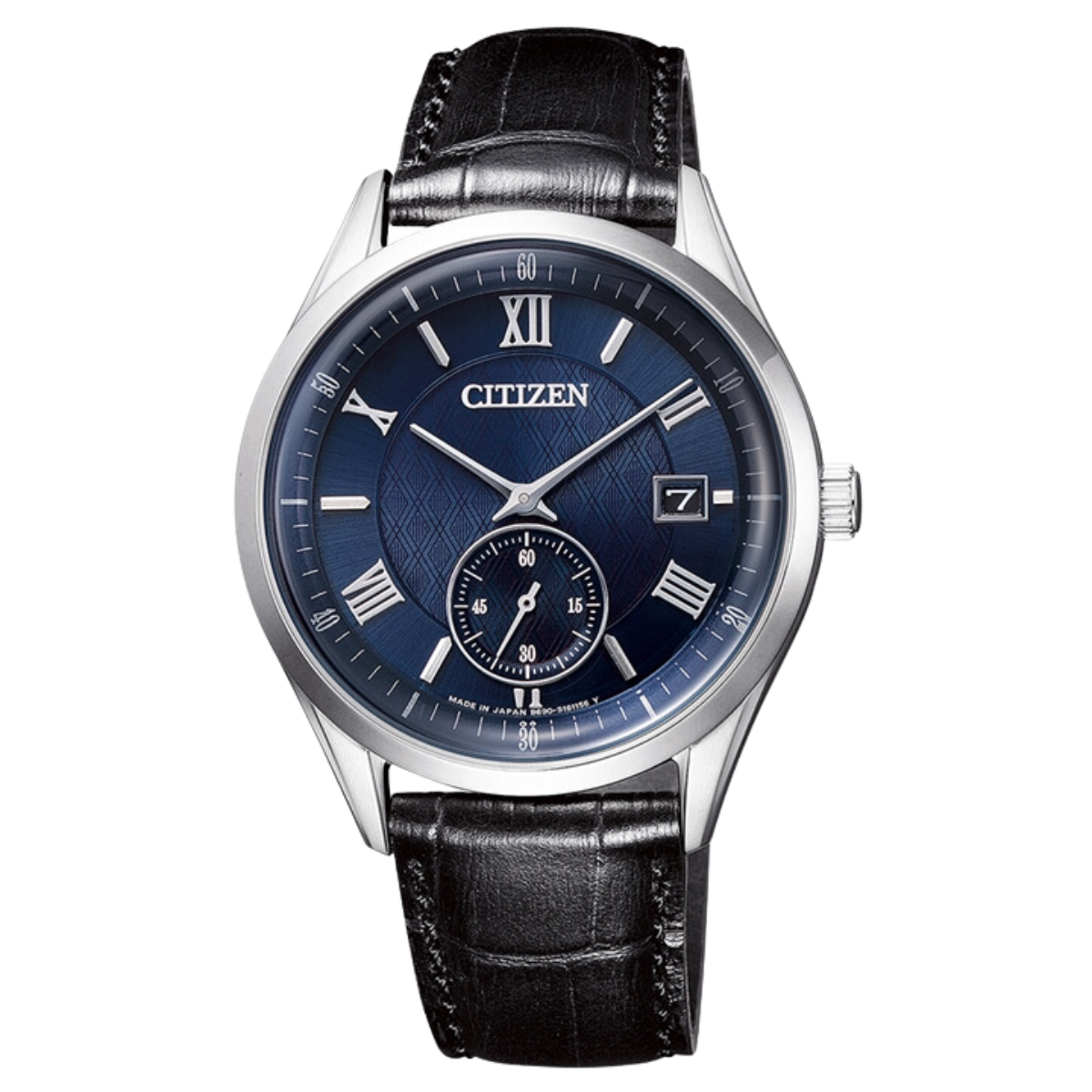 Citizen Collection BV1120-15L BV1120 BV1120-15 Eco-Drive Blue Dial Made in Japan Leather Watch