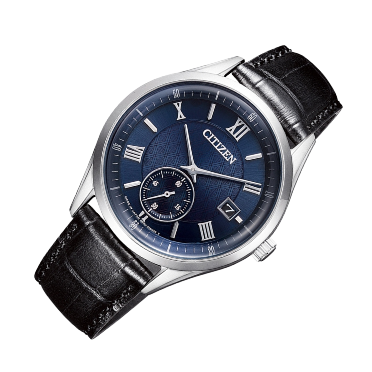 Citizen Collection BV1120-15L BV1120 BV1120-15 Eco-Drive Blue Dial Made in Japan Leather Watch