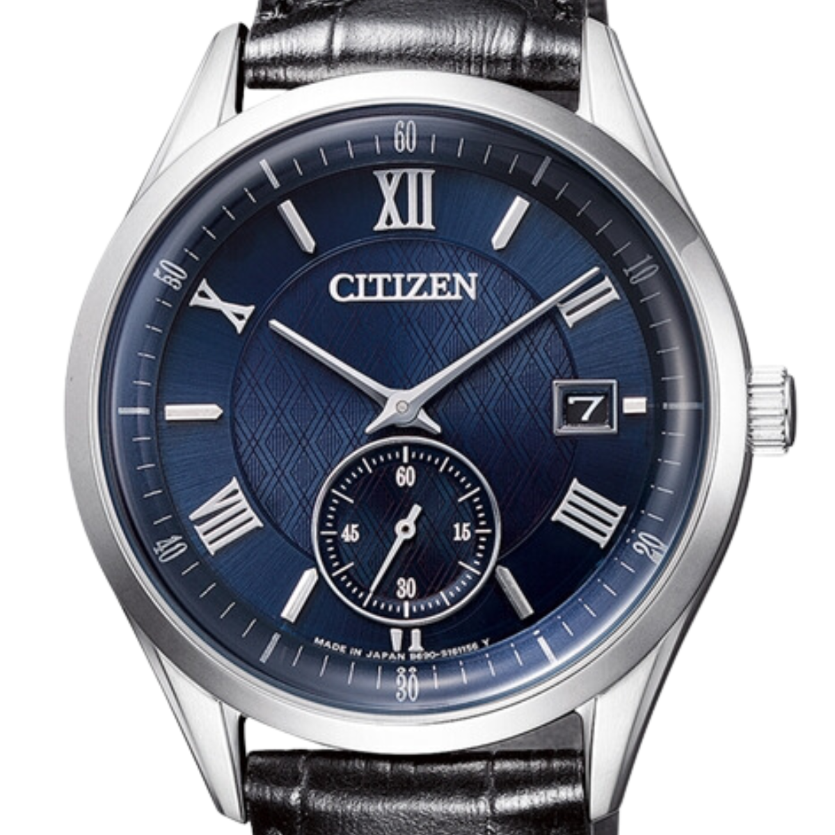 Citizen Collection BV1120-15L BV1120 BV1120-15 Eco-Drive Blue Dial Made in Japan Leather Watch