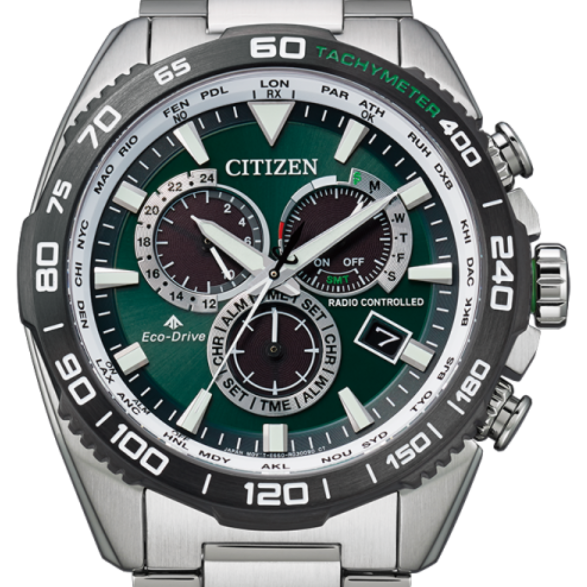 Citizen Promaster CB5034-91W CB5034 CB5034-91 LAND Chronograph Eco-Drive Watch