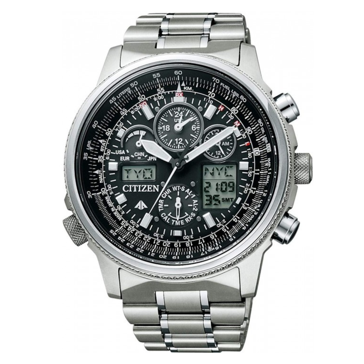 Citizen Promaster PMV65-2271 PMV65 Sky Chronograph Eco-Drive Titanium Mens Watch