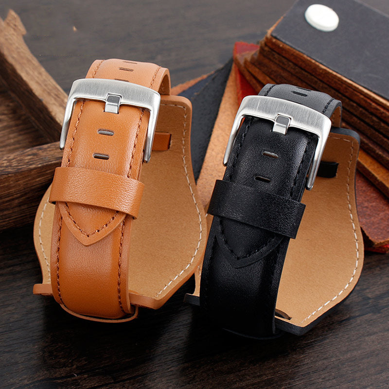 Sydney Bund Vintage 2-Way Leather Strap Dark Brown 