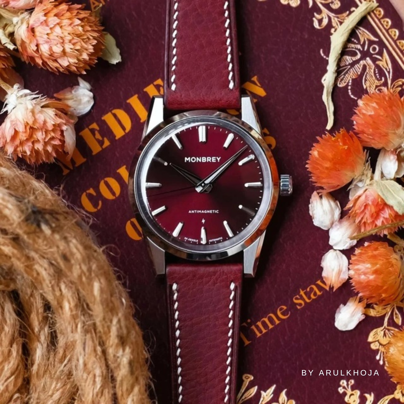 Minerva Box Calfskin Leather Strap - Quick-Release - Wine Red (2438)