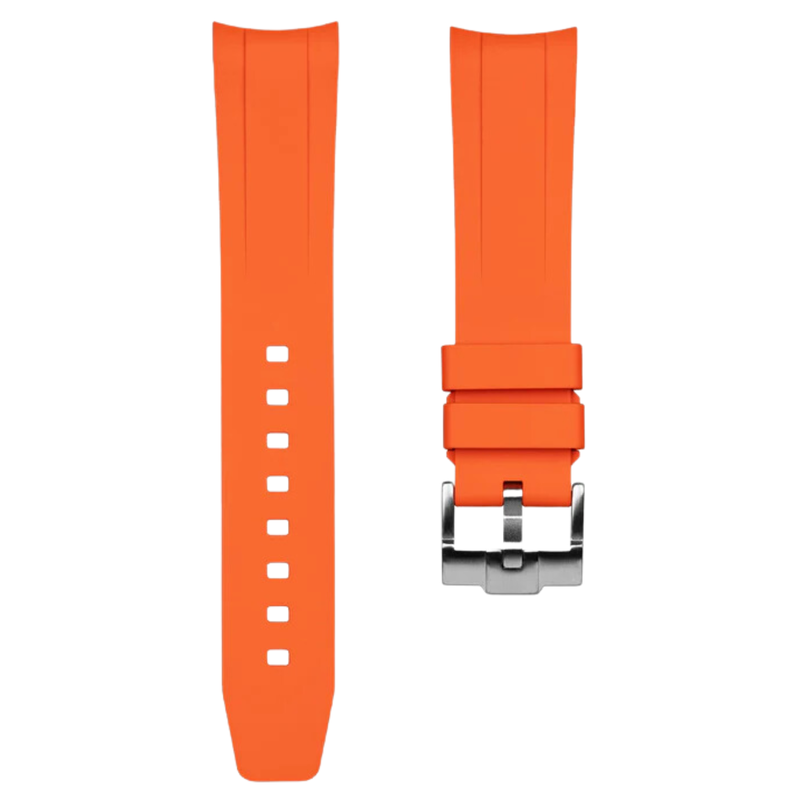 Integrated Curved End FKM Rubber Strap for Tudor Ranger - Orange (2440) Pre-Order 15 Oct 2024