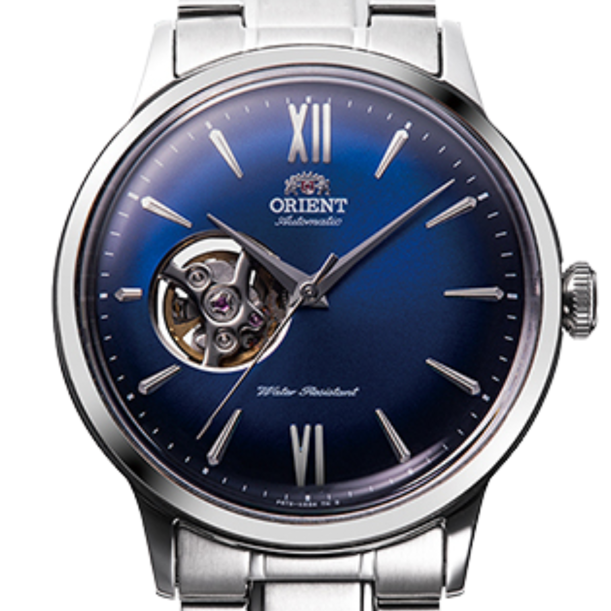 Orient RA-AG0028L Bambino Automatic Open Heart Blue Dial Mens Watch