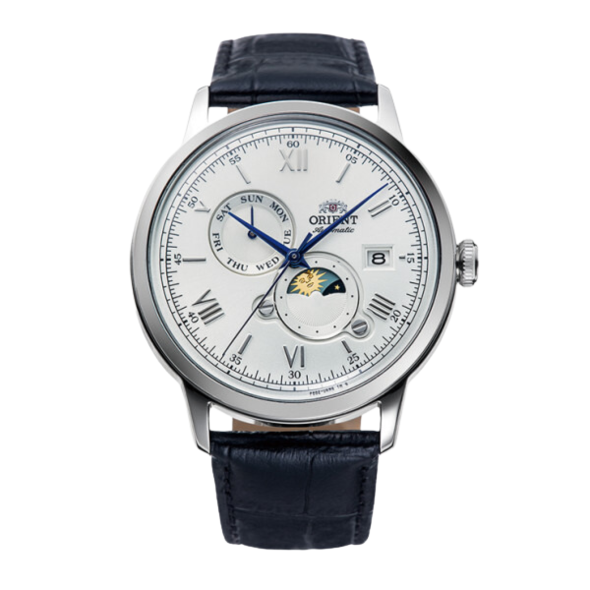 Orient Bambino RA-AK0802S RA-AK0802S30B Sun & Moon Classic Automatic Casual Watch