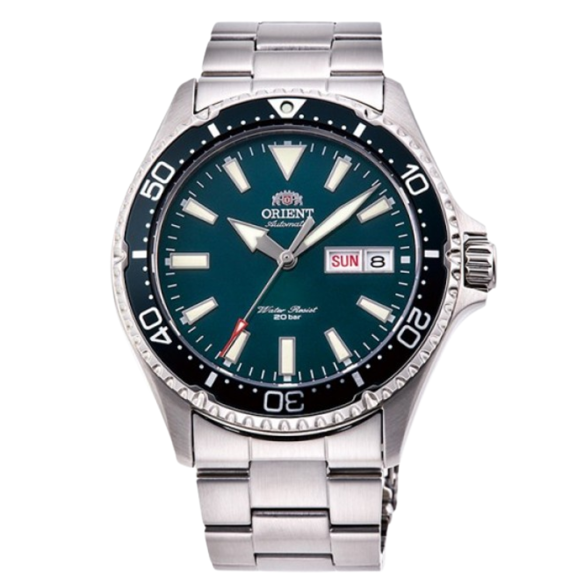 Orient Mako 3 Sports RN-AA0808E Automatic Green Dial Divers 200m Mens Watch