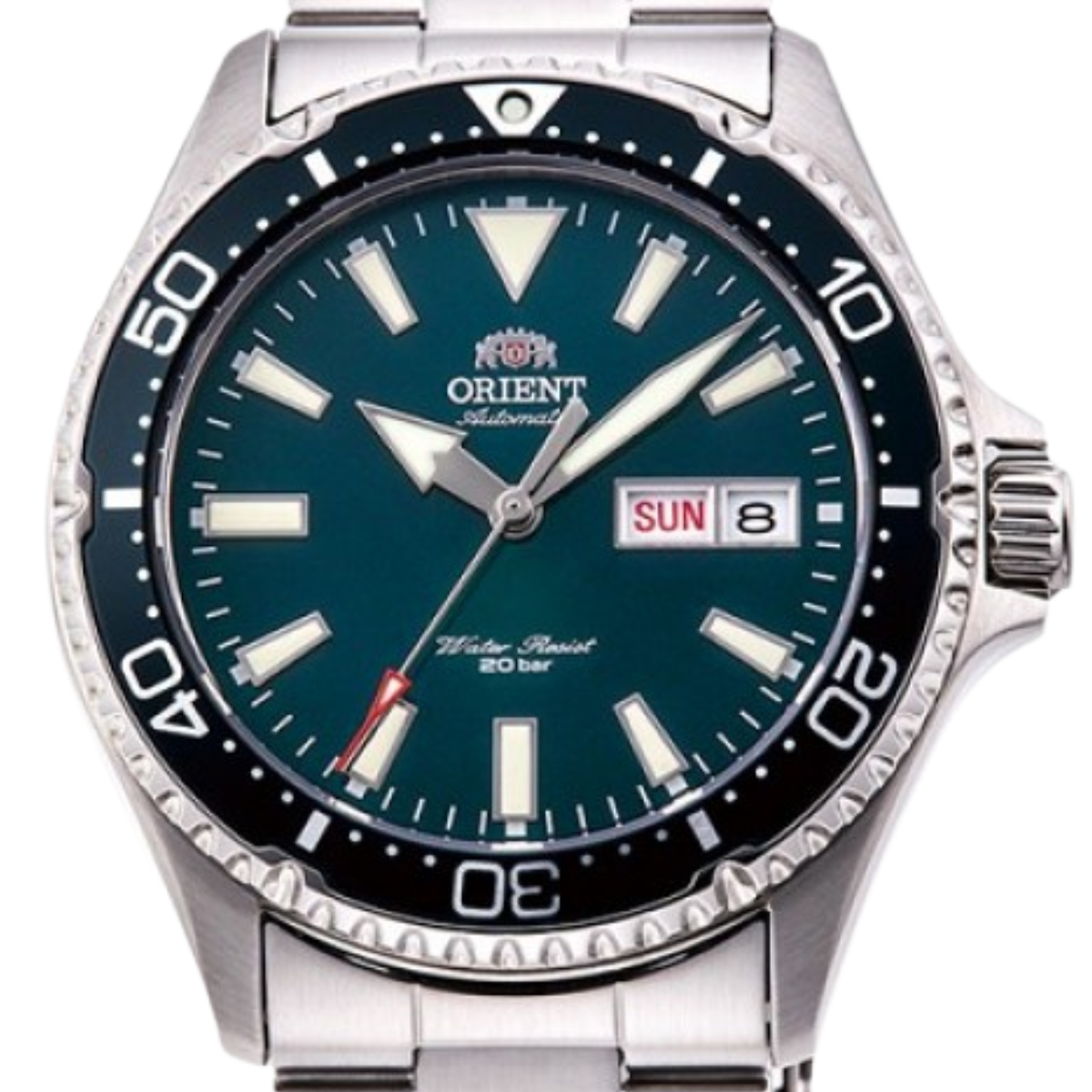 Orient Mako 3 Sports RN-AA0808E Automatic Green Dial Divers 200m Mens Watch