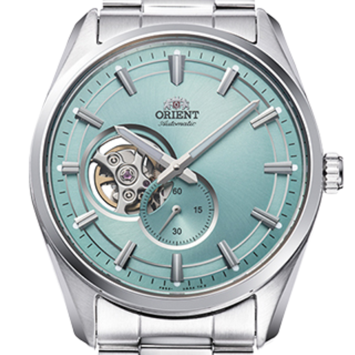 Orient RA-AR0009L Classic Contemporary Light Blue Open Heart Dial Automatic Watch