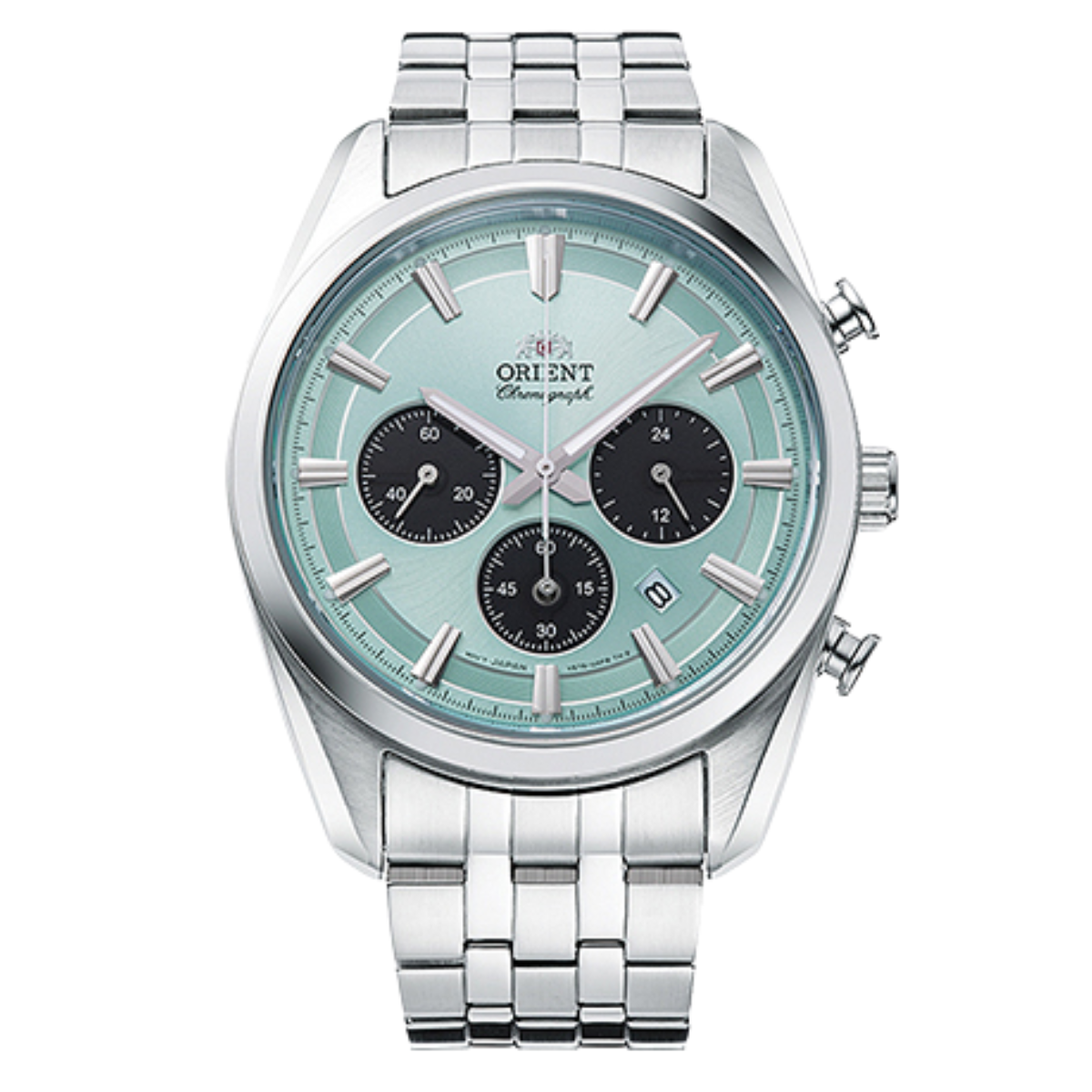 Orient RA-TX0304L Contemporary Solar Chronograph Ice Blue Panda Dial Mens Watch