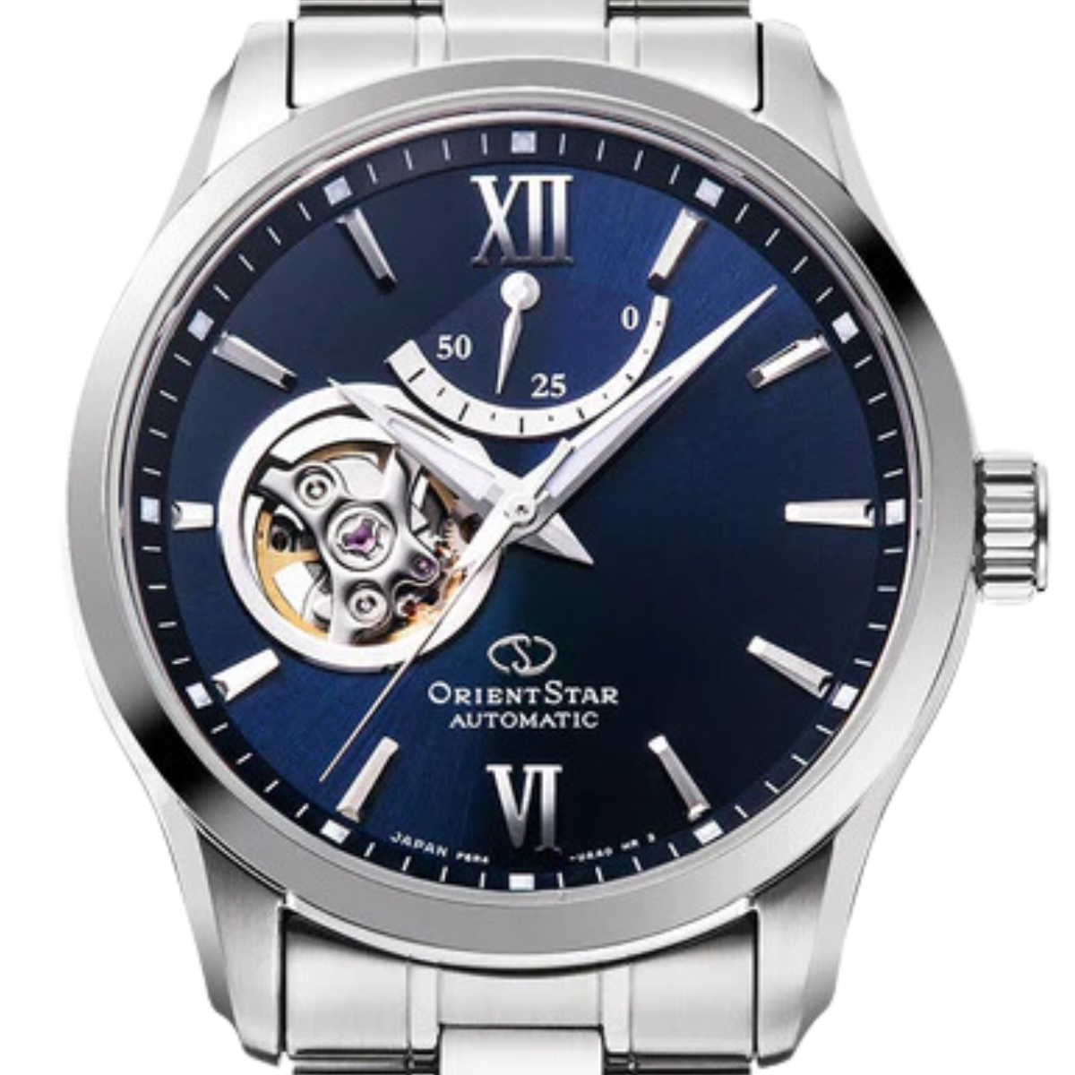 Orient Star RE-AT0001L00B RE-AT0001L Contemporary Open Heart Automatic Blue Dial Watch