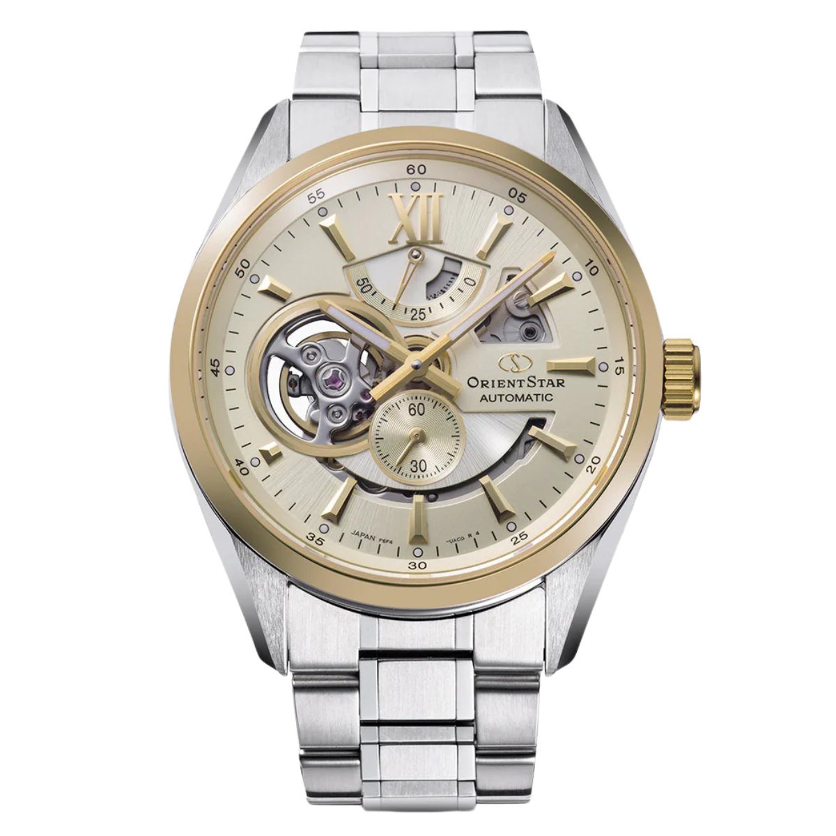 Orient Star RK-AV0124G Contemporary Modern Skeleton Champagne Dial Casual Mens Watch