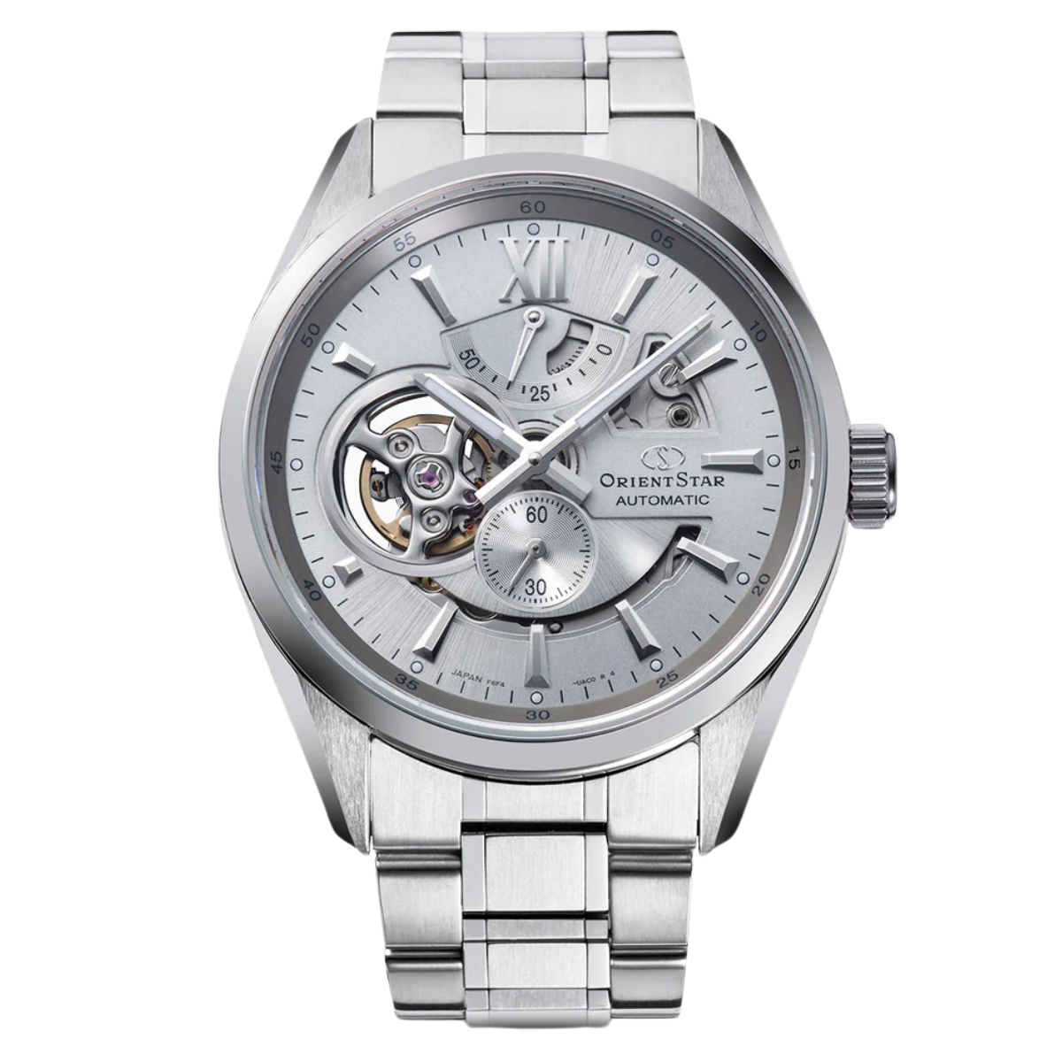 Orient Star RK-AV0125S Contemporary Modern Skeleton Silver Dial Casual Mens Watch