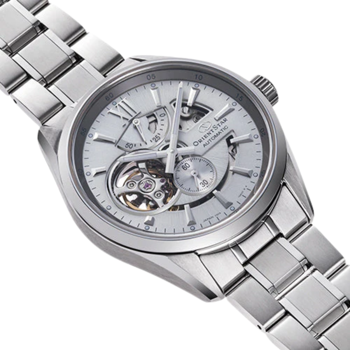 Orient Star RK-AV0125S Contemporary Modern Skeleton Silver Dial Casual Mens Watch