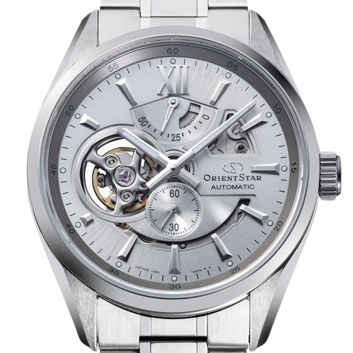 Orient Star RK-AV0125S Contemporary Modern Skeleton Silver Dial Casual Mens Watch