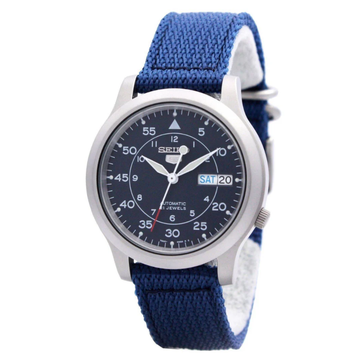 Seiko 5 Military SNK807K2 SNK807 SNK807K Blue Nylon Watch