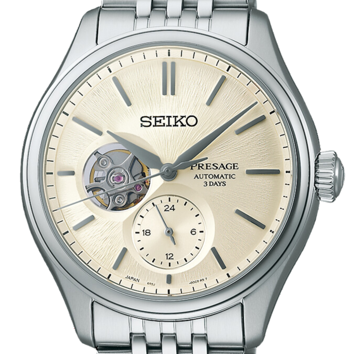 Seiko Presage Classic 'SHIRO-IRO' SPB469J1 SPB469 SPB469J Open Heart Dial Mens Watch