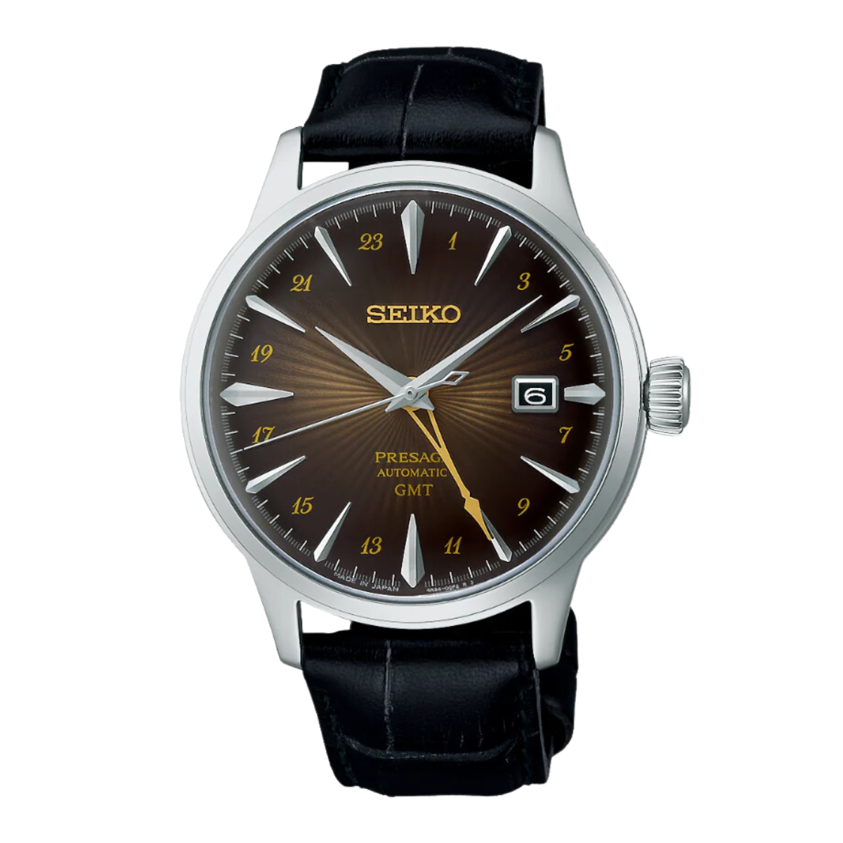 Seiko Presage SSK039J1 SSK039 SSK039J Cocktail Time GMT Rusty Nail Automatic Watch