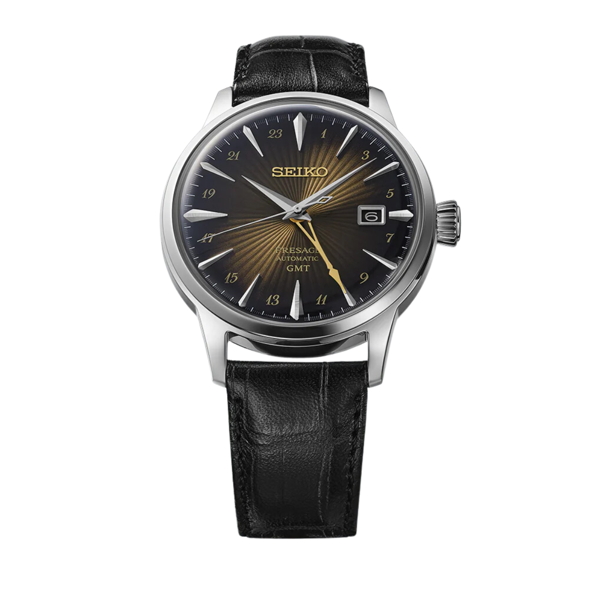 Seiko Presage SSK039J1 SSK039 SSK039J Cocktail Time GMT Rusty Nail Automatic Watch