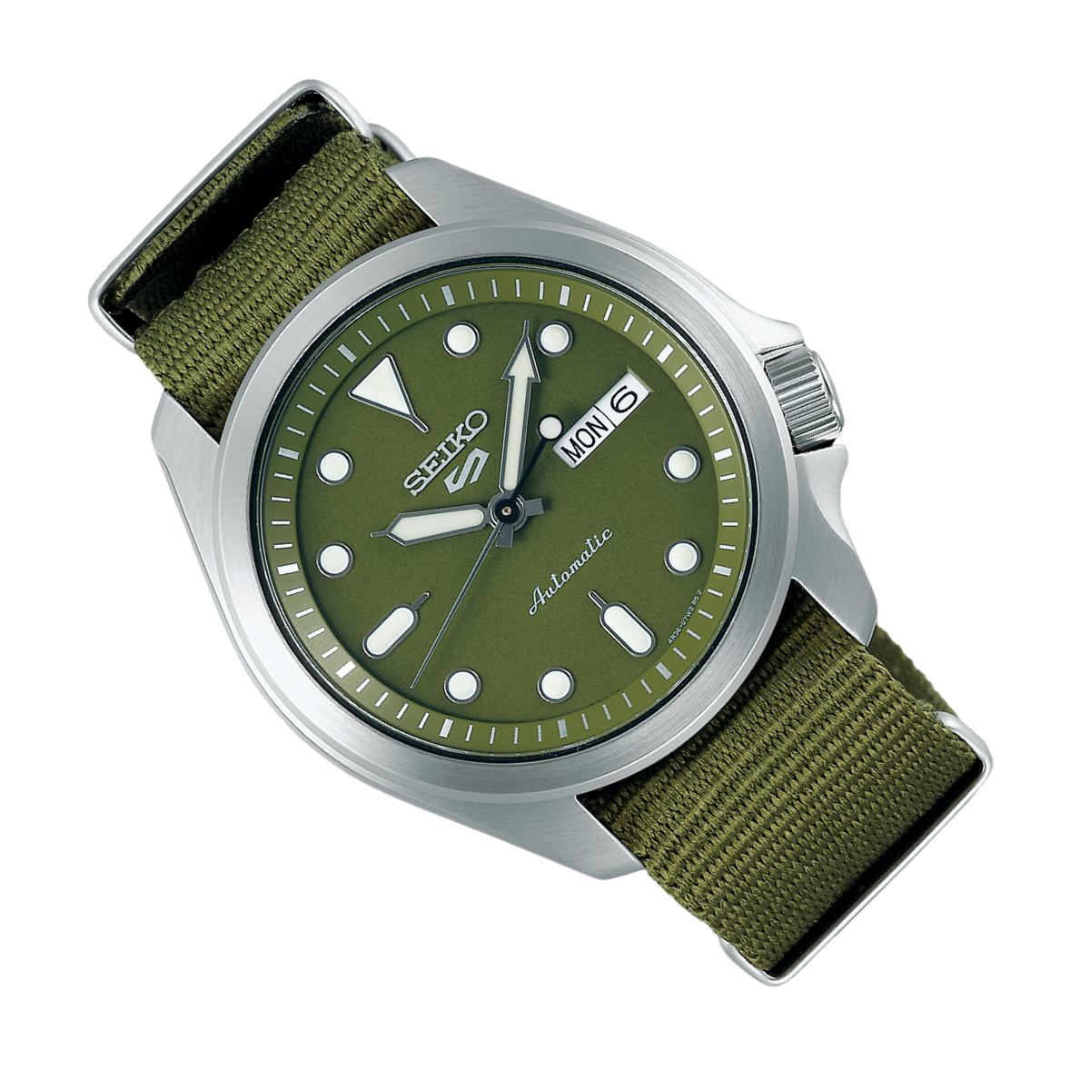 Seiko 5 Sports Green Nylon SRPE65K1 SRPE65 SRPE65K Mechanical Watch