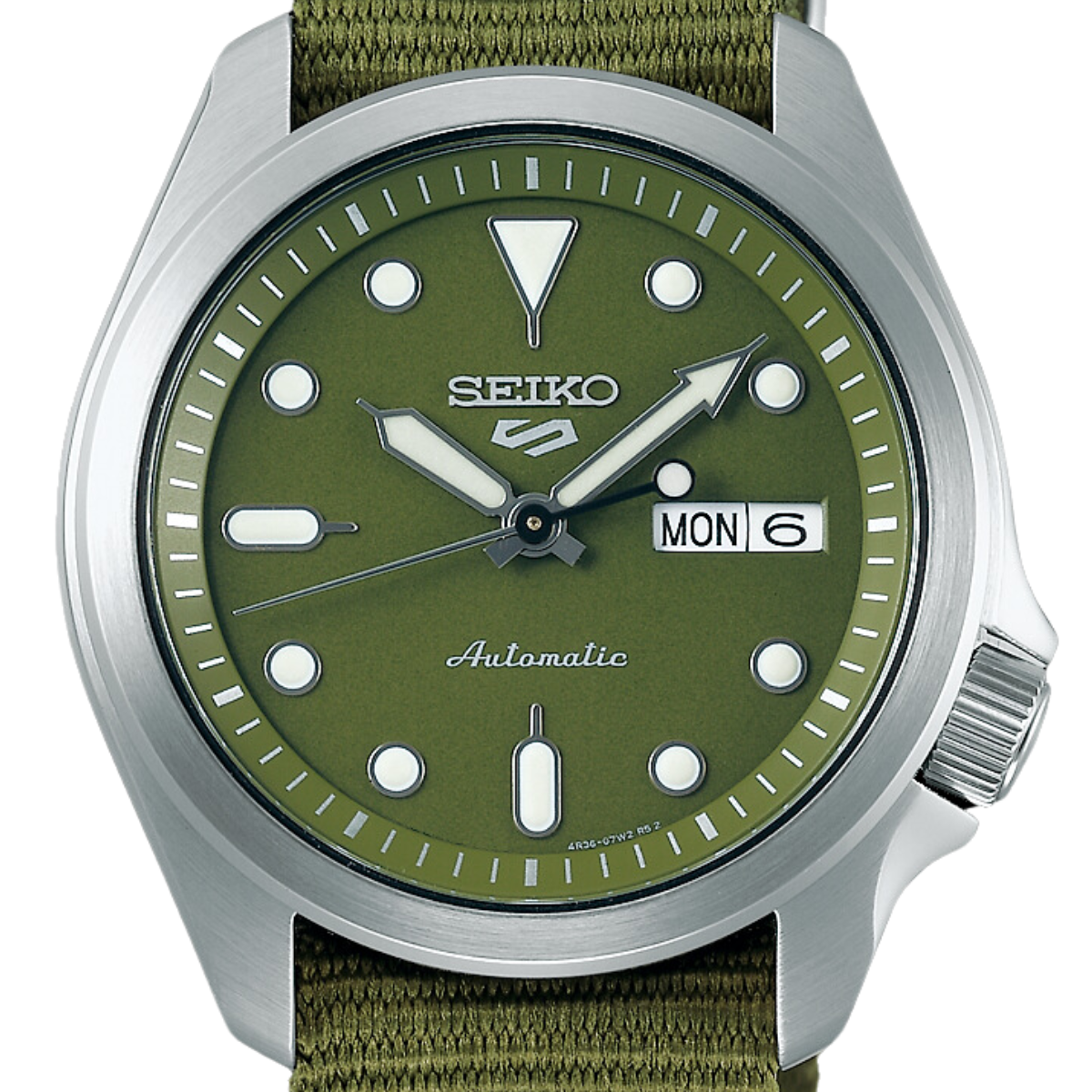 Seiko 5 Sports Green Nylon SRPE65K1 SRPE65 SRPE65K Mechanical Watch