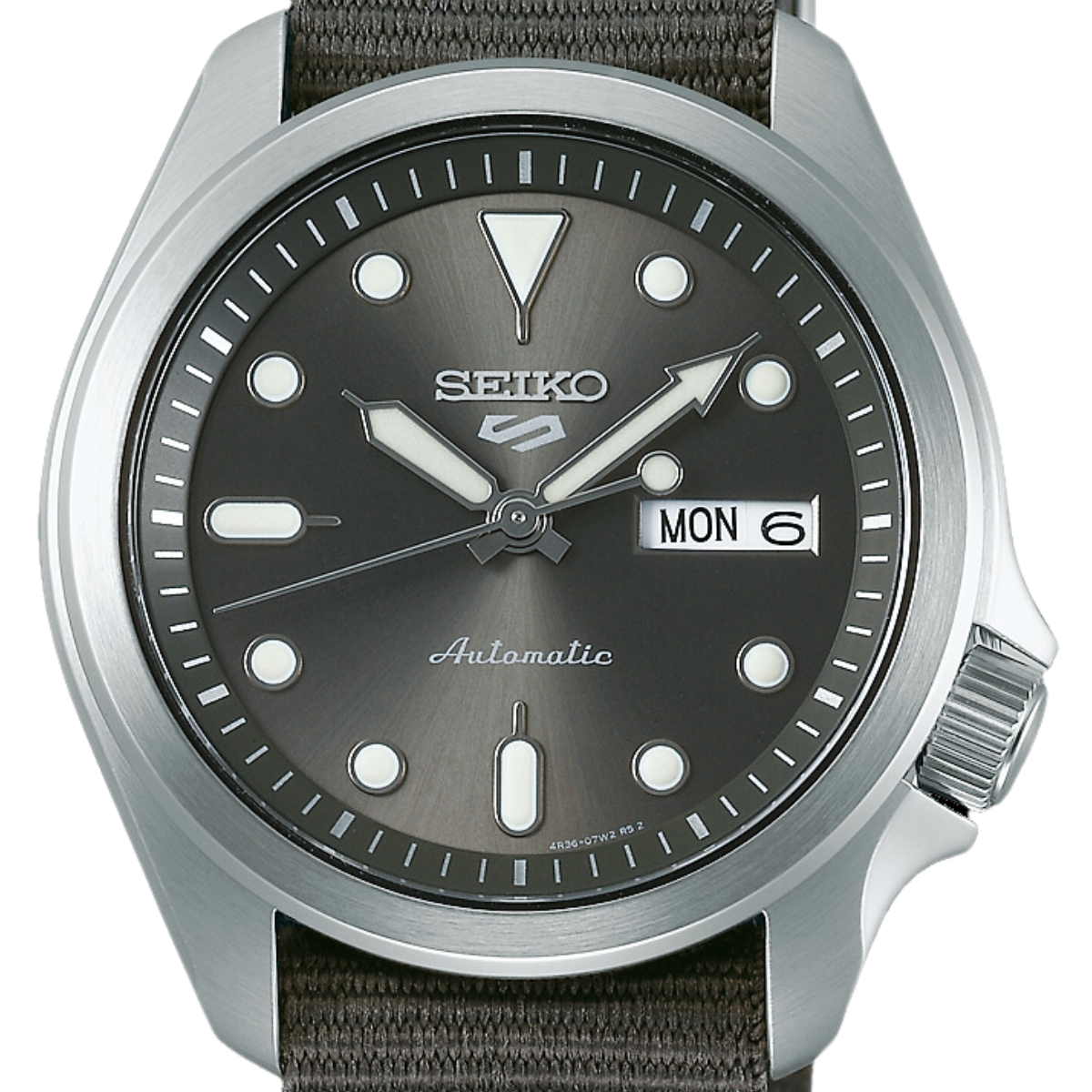 Seiko 5 Sports Grey Nylon 24 Jewels Watch SRPE61 SRPE61K SRPE61K1