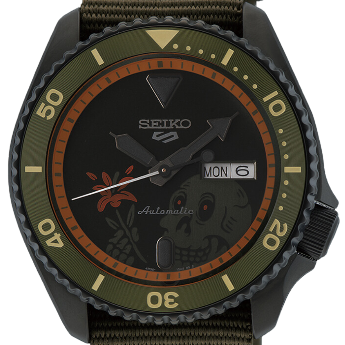 Seiko 5 Sports SRPL27K SRPL27 x Kentaro Yoshida Limited Edition "Wild Plants & Flowers" Watch