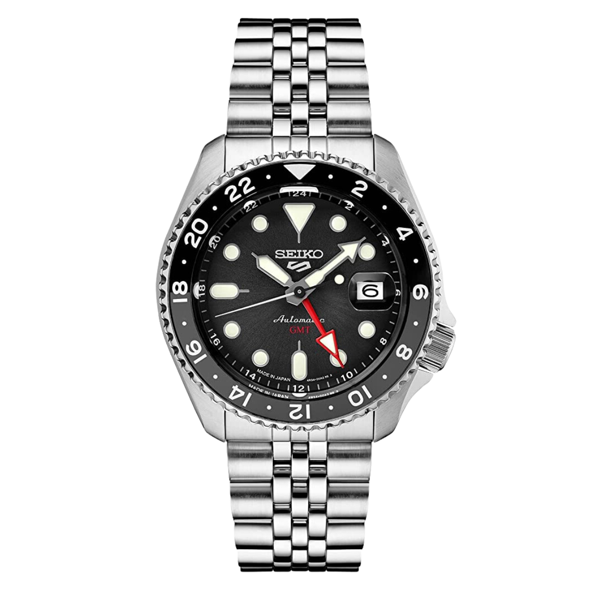 Seiko 5 Sports SSK001J1 SSK001J SSK001 SKX Style GMT Black Dial Automatic Men's Watch