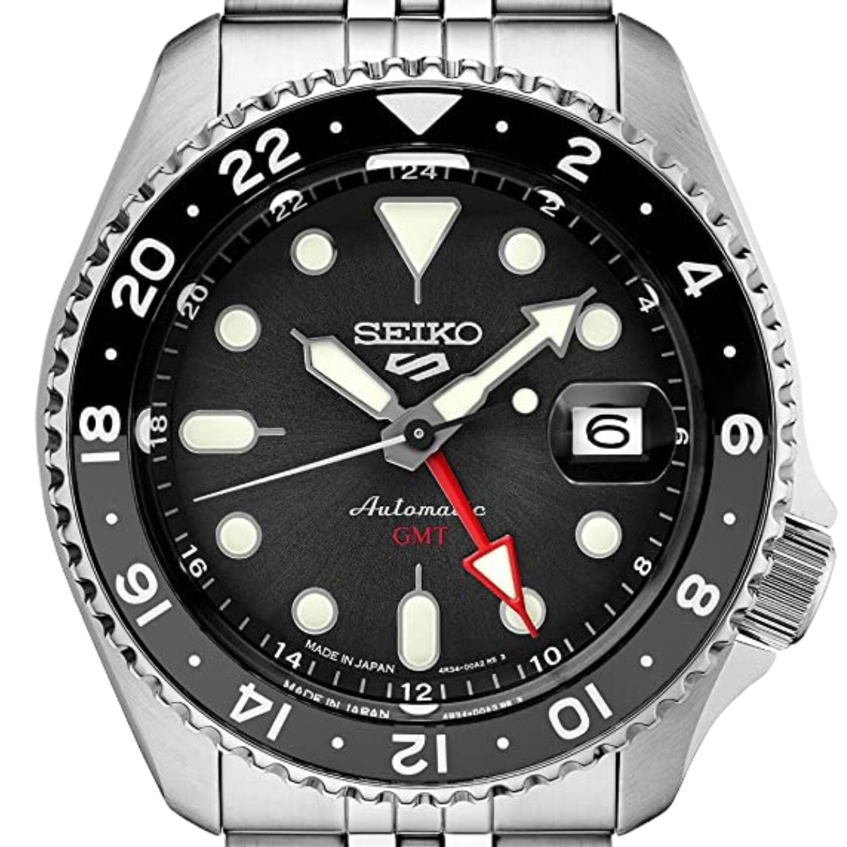 Seiko 5 Sports SSK001J1 SSK001J SSK001 SKX Style GMT Black Dial Automatic Men's Watch